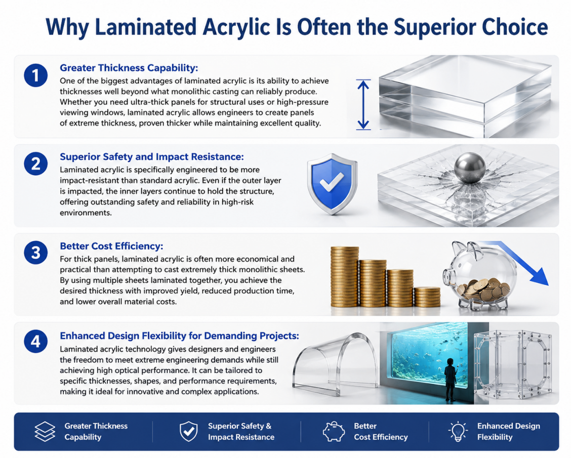 Why Laminated Acrylic Is Often the Superior Choice Почему ламинированный акрил часто является лучшим выбором