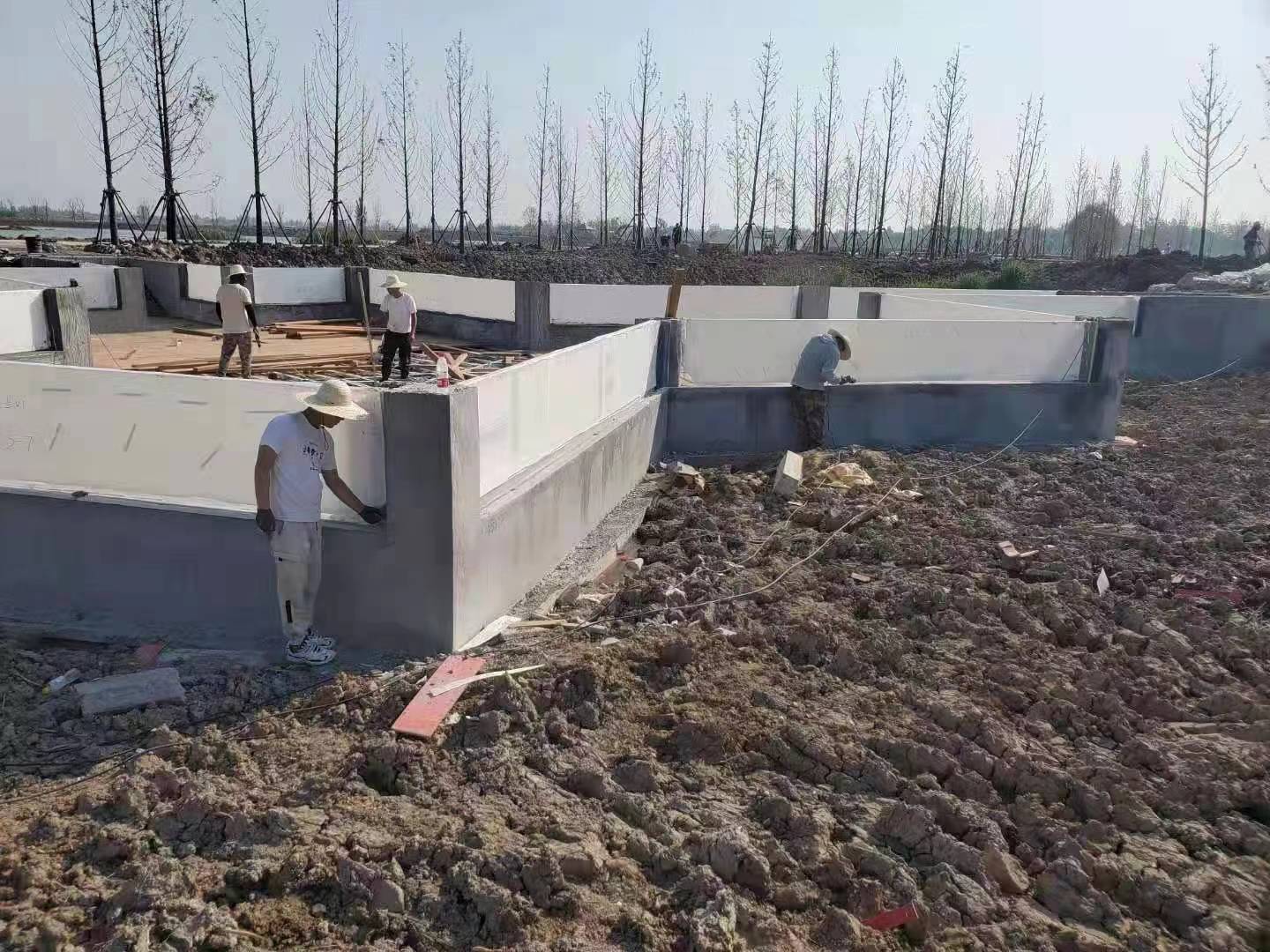 Акриловый бассейн - монтаж